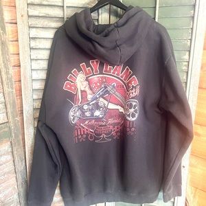 Billy lane sweatshirt Melbourne Florida motorcycle hooded large Odm